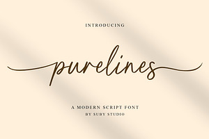 Purelines - Calligraphy Font