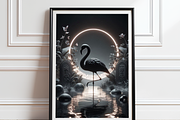 Black Flamingo Wall Art Bundle, a Graphic by Raven&RoseStudio (Thumbnail 5 of 9)