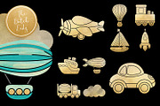 Transportation & Travel Clipart Set, a Transportation Illustration by The Dutch Lady Designs (Thumbnail 4 of 5)