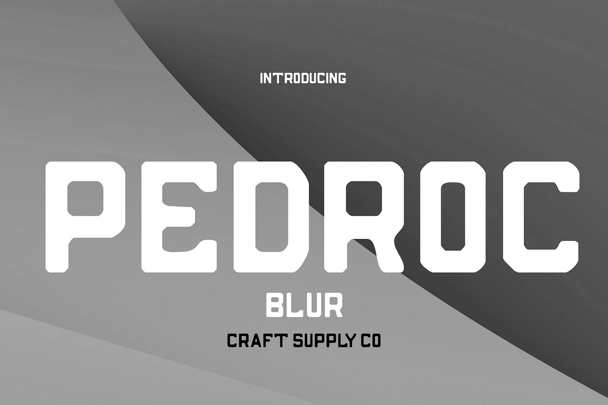 Pedroc Blur, a Sans Serif Font by Craft Supply Co. (Photo 1 of 8)