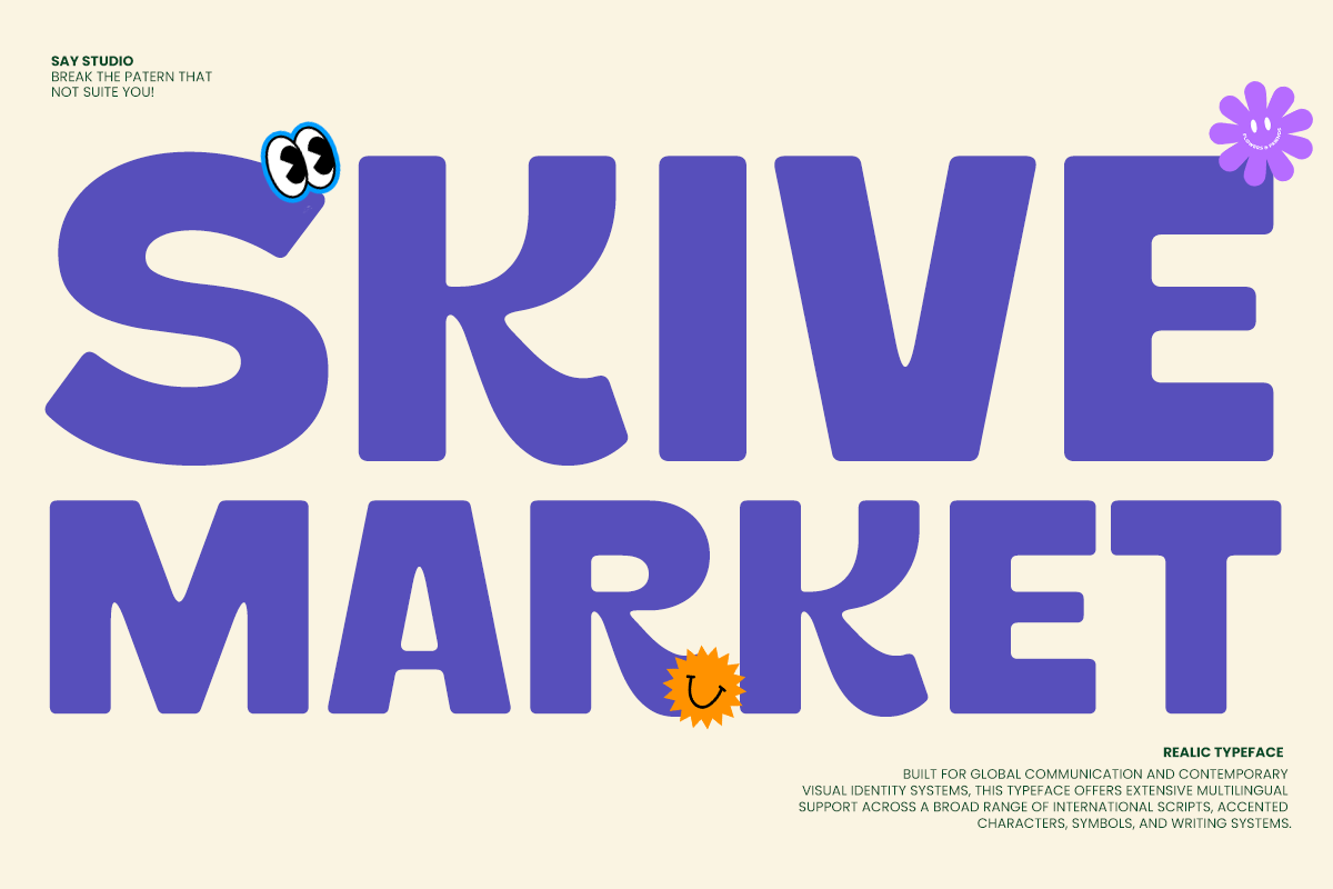 Bold Round Sans Font - Realic, a Sans Serif Font by Say Studio (Photo 5 of 10)