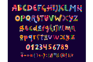 Mexican Cartoon Font Of Alphabet