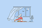 Set of Yoga Practice Illustrations, a Healthcare Illustration by tetiana.svirska (Thumbnail 6 of 6)