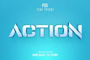 Action 3d text effect mockup, a Layer Style Add-On by himelgfx