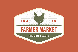 Chicken Farm Emblem Logo Design