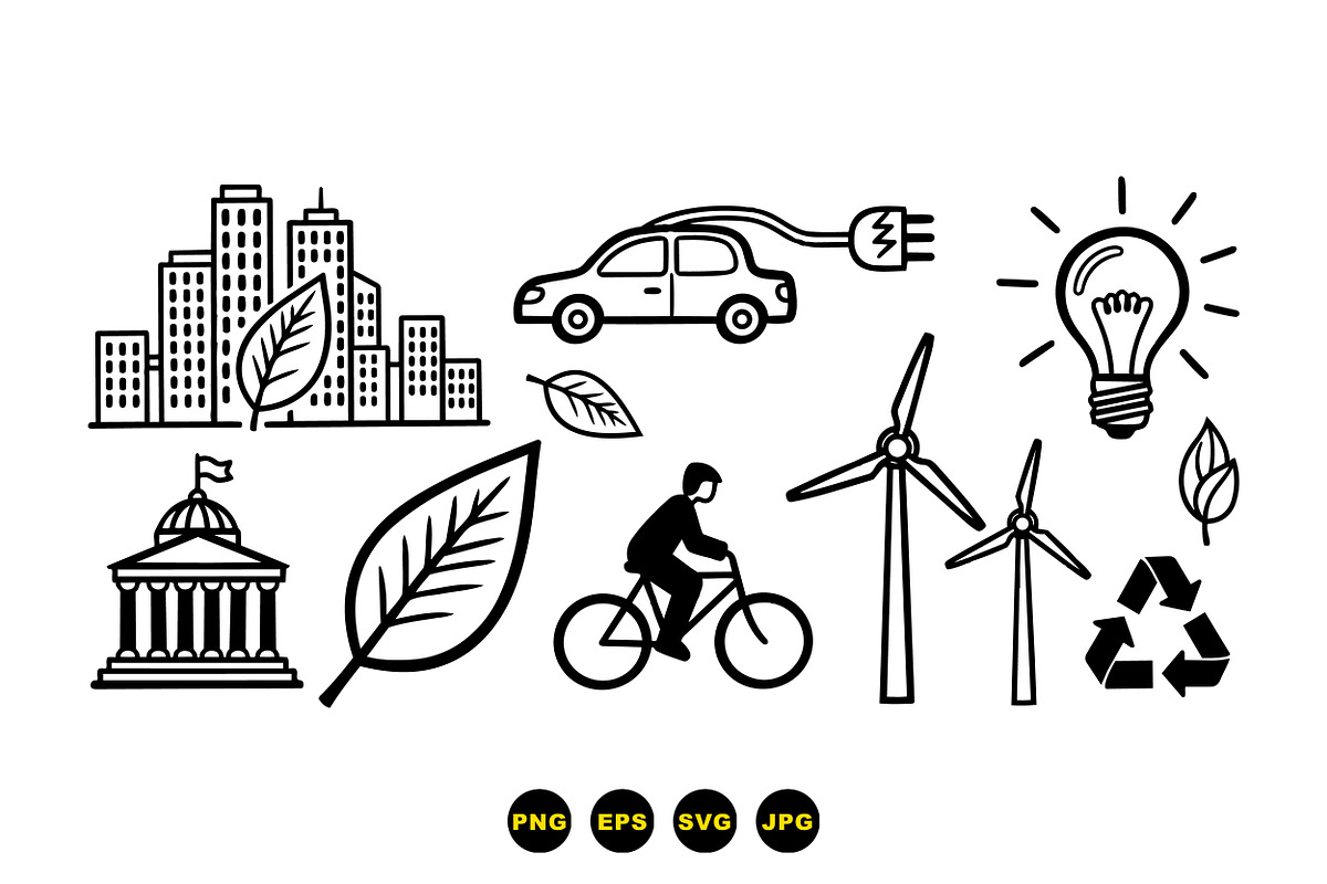 Eco Energy Icons Vector Pack, an Illustration by designvectx (Photo 3 of 3)