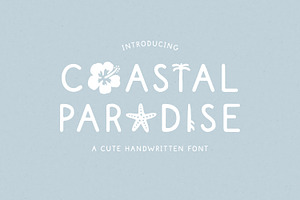 Coastal Paradise - Cute Summer Font, a Handwritten Font by simpleblues