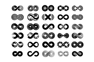 Infinity symbol logo black vector, an Illustration by Onyx