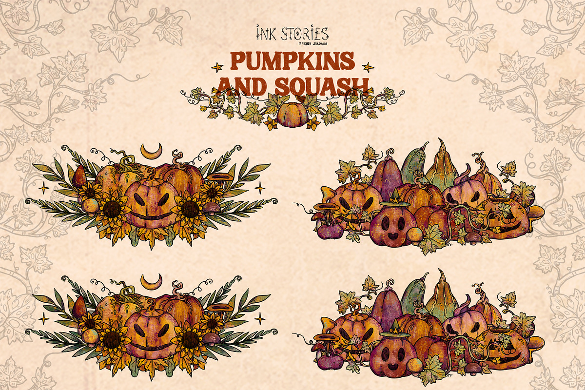Pumpkins and Squash, a Seasonal Illustration by Ink Stories (Photo 7 of 20)
