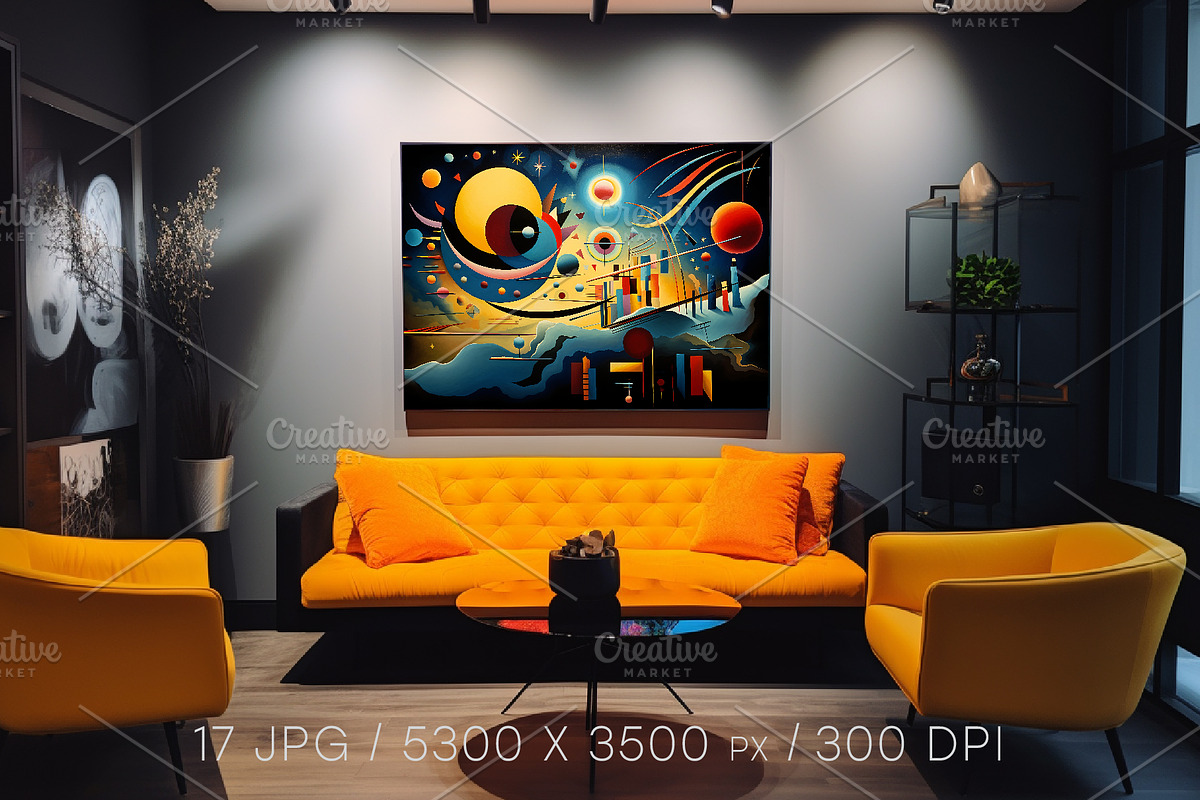 Abstractions in Wassily Kandinsky, a Decorative Illustration by KENO Mascots (Photo 3 of 5)