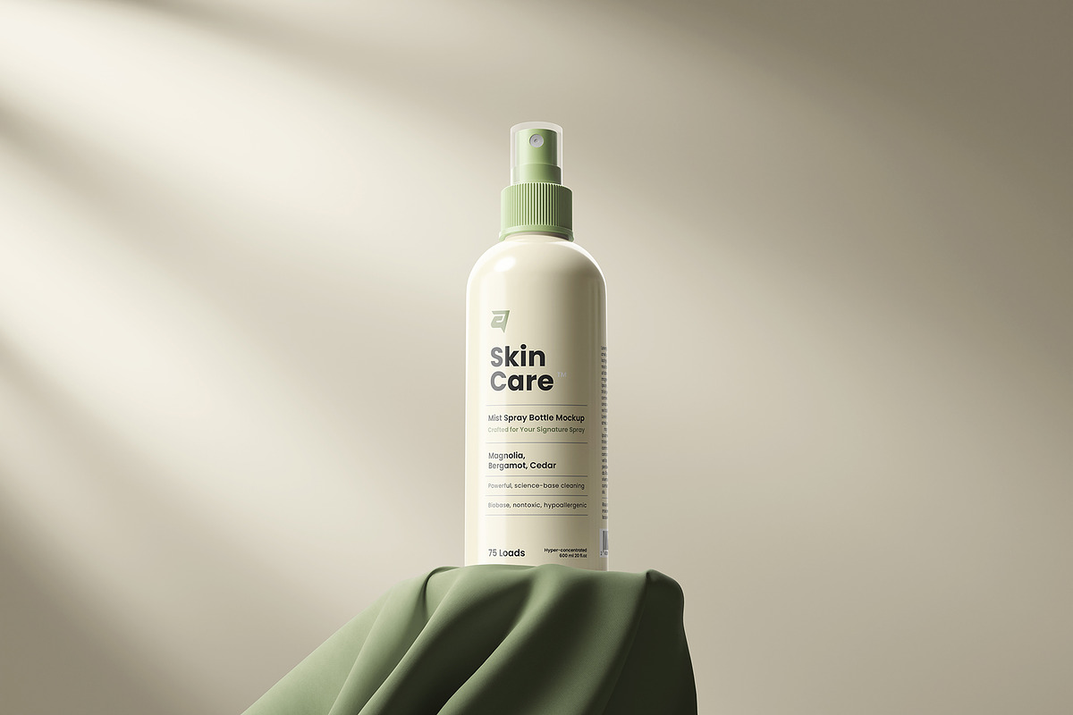 Skincare Mist Spray Bottle Mockup, a Packaging Mockup by Artnivora.Std (Photo 3 of 5)