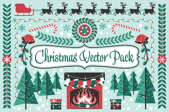 Christmas Holiday Vector Pack preview 2