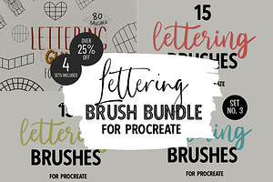 LETTERING BRUSH BUNDLE For Procreate