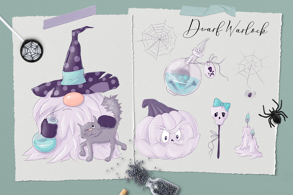 Nordic Gnomes 8 characters, an Illustration by Yuliya Art (Photo 5 of 9)