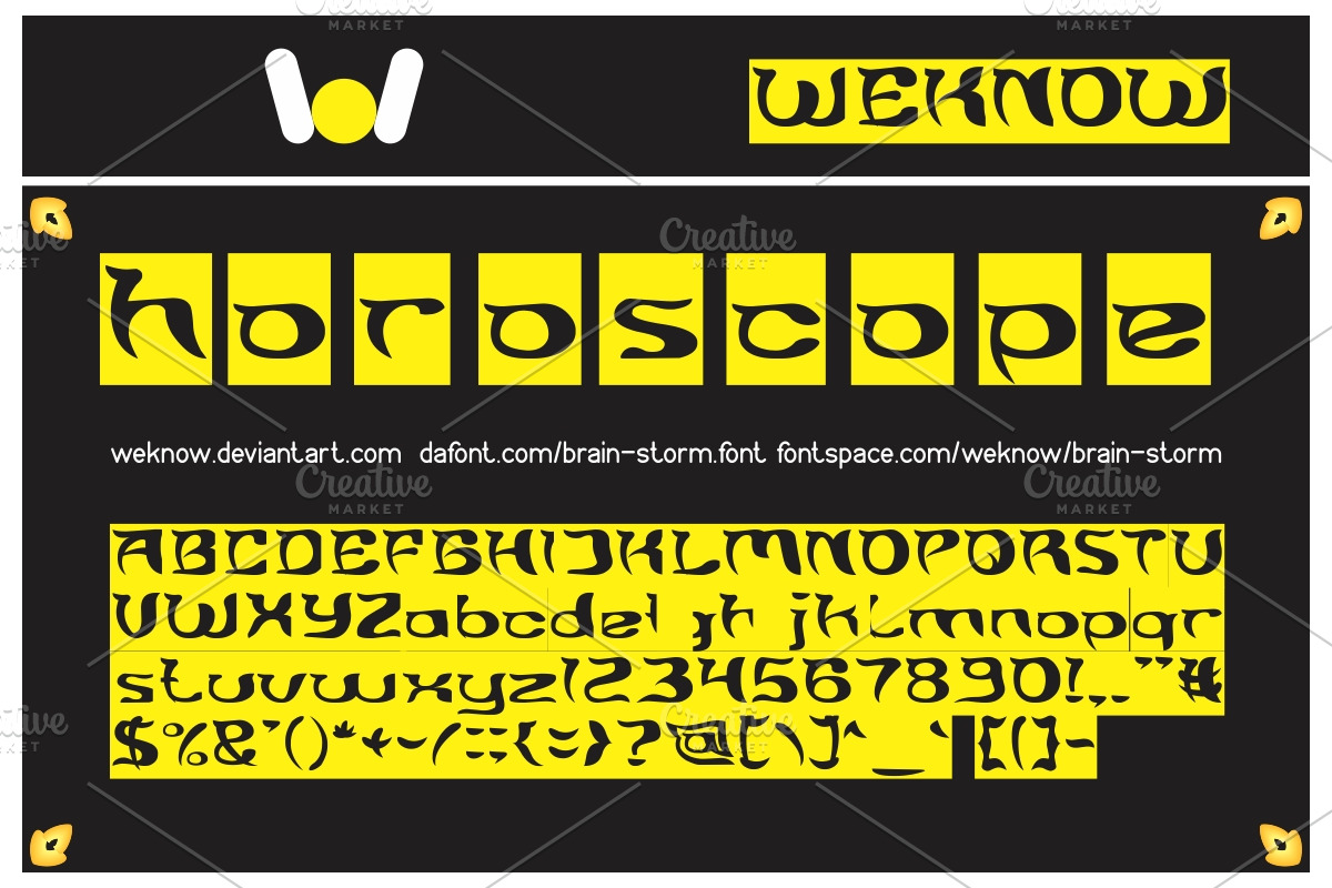 brain storm font preview 2