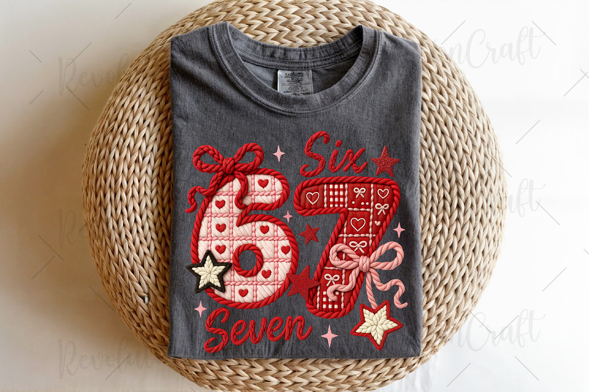 Faux Crochet Valentine Six Seven Png, an Illustration by OK Design (Photo 6 of 6)