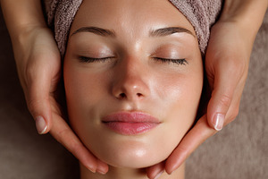Woman receiving a facial treatment, a Photo by Beautiful things