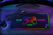 Gaming Room Desk Mat Mockup, a Wearable Device Mockup by McLittle Stock (Thumbnail 1 of 2)