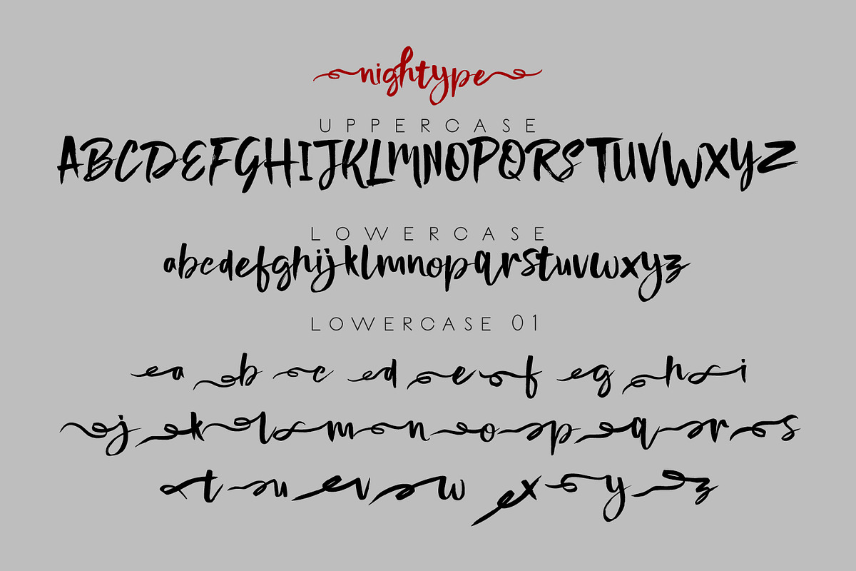 NEW I Nightype Script, a Script Font by madeDeduk (Photo 9 of 11)