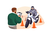 Education in driving school set, a Transportation Illustration by PaperTrident (Thumbnail 3 of 7)