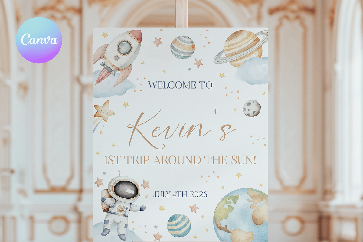 Trip Around the Sun Welcome Board, an Invitation Template by Digital_Mind (Photo 1 of 6)