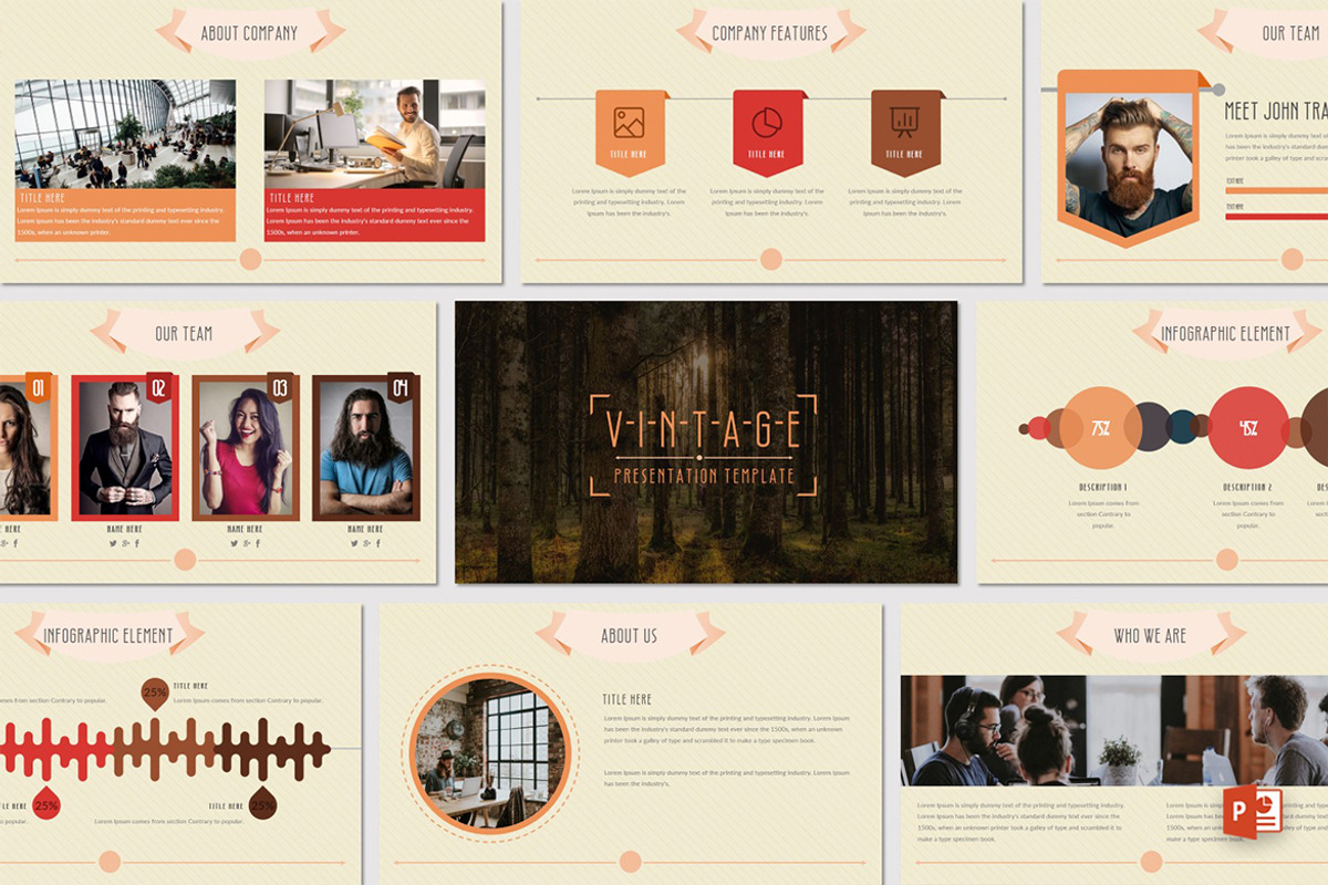 VINTAGE - Powerpoint Template, a Presentation Template by inspirasign