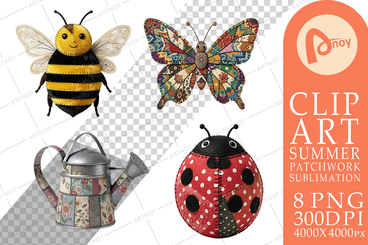 Summer Patchwork Sublimation, a Seasonal Illustration by Artnoy (Photo 10 of 18)