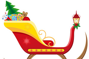 Christmas Sleigh Of Santa Claus