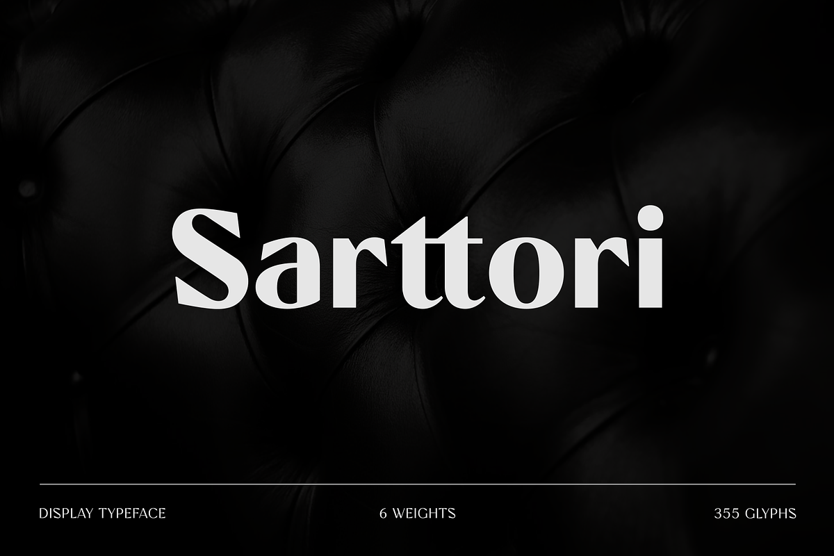 Sarttori - Display Font, a Font by Franklin Veiga (Photo 1 of 16)