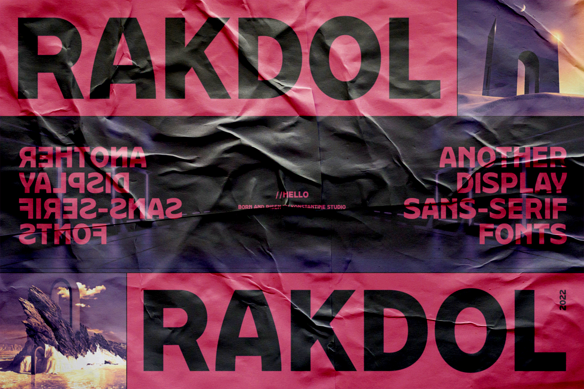 Rakdol - Display Sans Serif Fonts, a Sans Serif Font by Konstantine Studio (Photo 1 of 3)