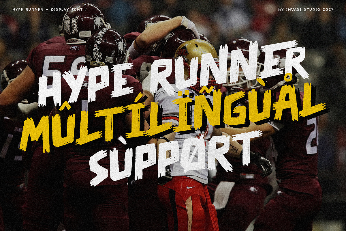 Hype Runner - Brushy Display Font, a Handwritten Font by Invasi Studio (Photo 10 of 10)