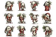 Easter Bunny and Carrot Clipart, an Illustration by Designking (Thumbnail 2 of 5)