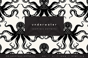 Underwater Seamless Patterns Bundle, a Pattern Graphic by Curly_Pat (Thumbnail 1 of 15)