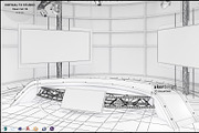 Virtual TV Studio News Set 36, an Architecture 3D Model by akerStudio (Thumbnail 7 of 25)