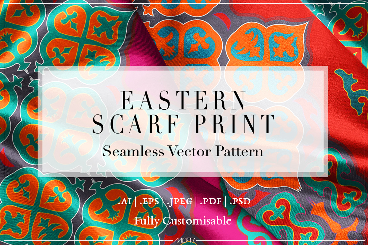 Eastern Scarf | Vector Pattern, a Pattern Graphic by AALofts Design (Photo 6 of 6)
