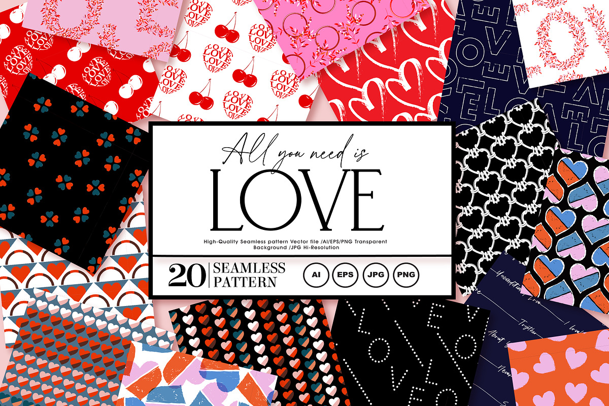 All you need is Love - SALE, a Pattern Graphic by MSNTY STUDIOX (Photo 1 of 18)
