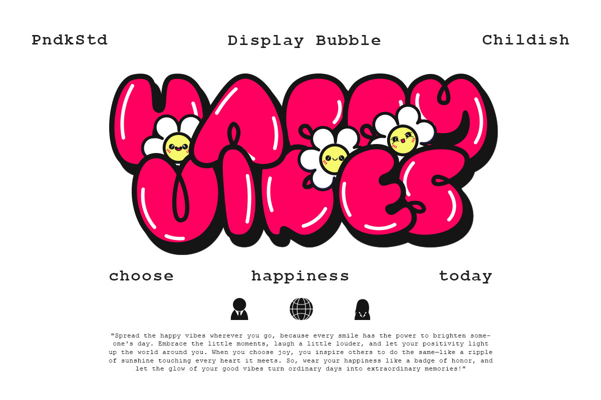 Bubbloony - Bubble Fun Font, a Sans Serif Font by Pandeka Studio (Photo 2 of 7)