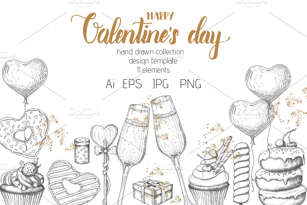 Valentines Day Set., an Object Graphic by Tabiti (Photo 1 of 4)