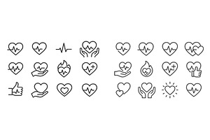 Heart symbols representing health, an Illustration by ZinetroN