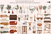 Boho Furniture set. Scene creator, a Decorative Illustration by ApetekMarket (Thumbnail 2 of 8)
