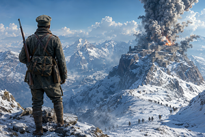 Lone Historical Soldier Overlooking, a Person Photo by Hamza067