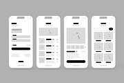 Mobile App Wireframe Template, a Wireframe Template by MightyDesign (Thumbnail 3 of 7)