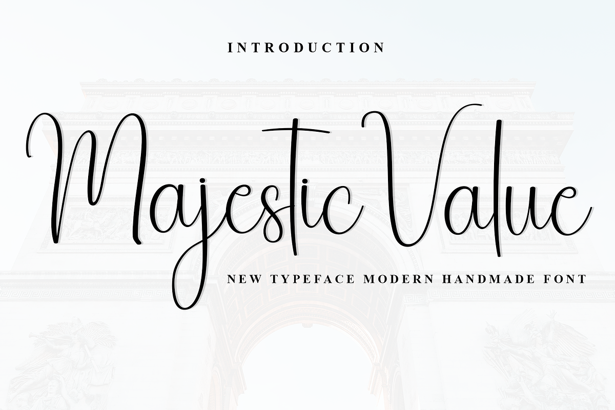 Majestic Value, a Handwritten Font by InermediaSTUDIO (Photo 1 of 8)