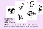 Zodiac Signs, an Object Graphic by SweetRenieDesigns (Thumbnail 3 of 3)