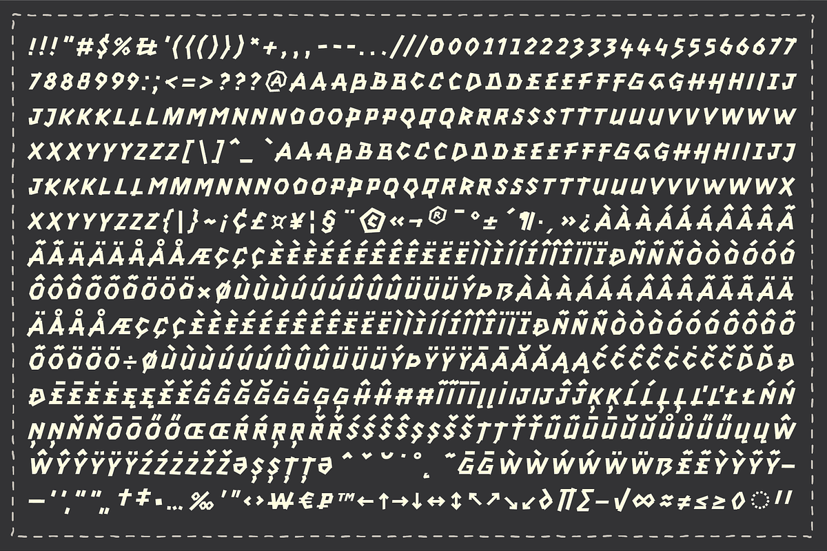 KNAPSACK - Decorative Font Family, a Font by Punch (Photo 10 of 11)