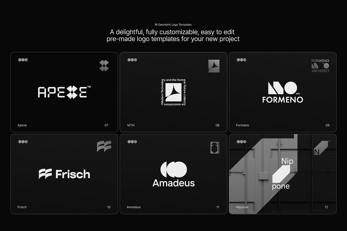 Geometric Logo Kit (Ai/Eps/Psd), a Branding & Logo Template by William Hansen (Photo 3 of 5)