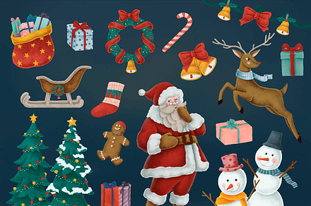 hand drawn Christmas illustrations