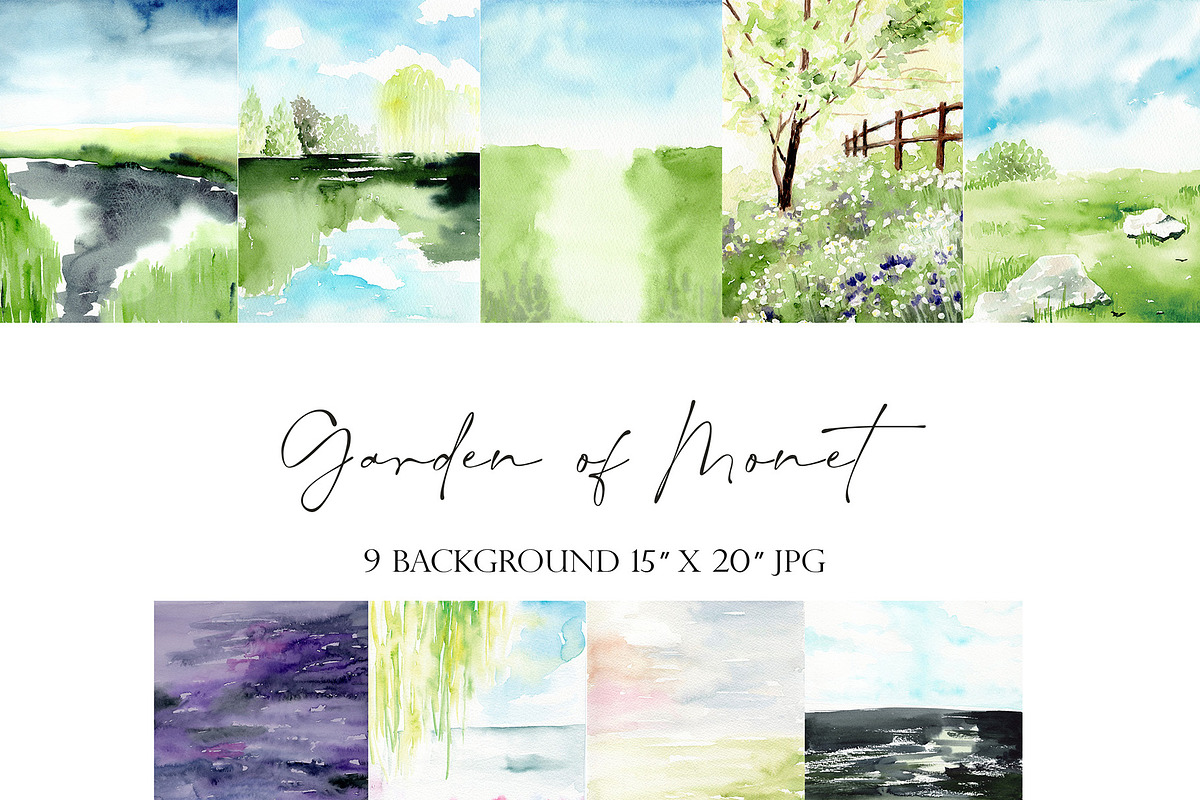 Watercolor - Garden of Monet, an Illustration by Beigetime (Photo 5 of 8)