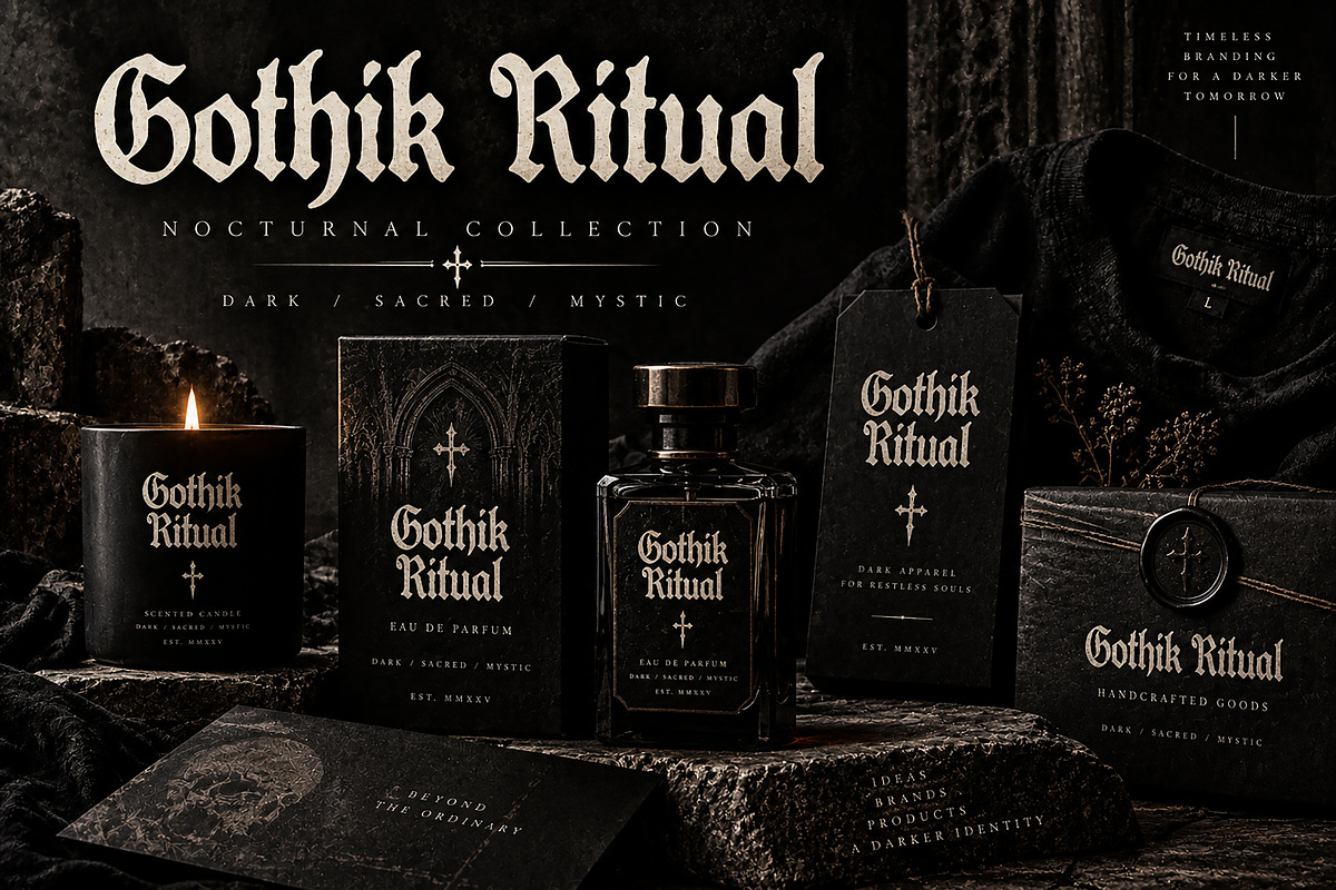 Gothik Ritual — Timeless attitude., a Blackletter Font by Wow Magic (Photo 5 of 6)