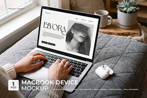 Elvora - Macbook Device Mockup